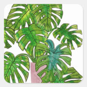 Dschungel I Quadratischer Aufkleber (Vorderseite)