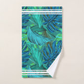 Dschungel-Inselmuster des tropischen Blattes Badhandtuch Set (Handtuch)