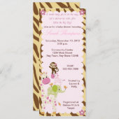 Dschungel-Jill-Babyparty-Einladung Einladung (Vorne/Hinten)