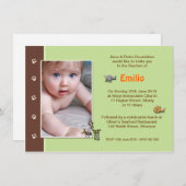 Dschungel-Jungen-Taufeinladungen Einladung (Vorne/Hinten)