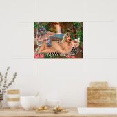 Dschungel-Kitzel-Ringen Poster (Küche)