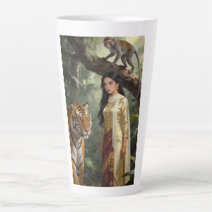 Dschungel Königin Tiger Tasse - Mystische Frau mit