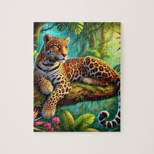 Dschungel Leopard Puzzle (Vertikal)