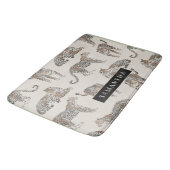Dschungel-Leopard Wildtier-Muster Badematte (Schrägansicht)