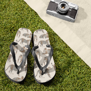 Dschungel-Leopard Wildtier-Muster Badesandalen