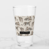 Dschungel-Leopard Wildtier-Muster Glas (Vorderseite)