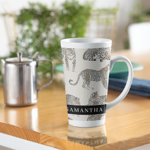 Dschungel-Leopard Wildtier-Muster Milchtasse