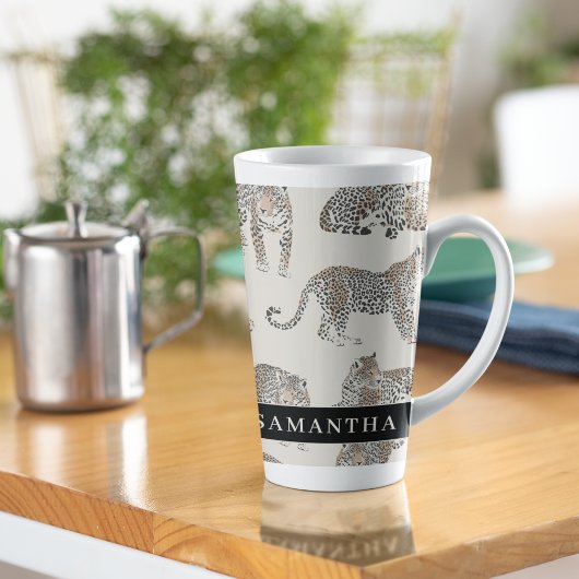 Dschungel-Leopard Wildtier-Muster Milchtasse