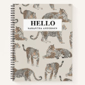 Dschungel-Leopard Wildtier-Muster Notizblock (Vorderseite)