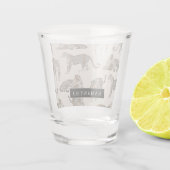 Dschungel-Leopard Wildtier-Muster Schnapsglas (Rückseite)