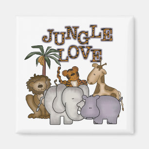 Dschungel-Liebe-T-Shirts und Geschenke Magnet
