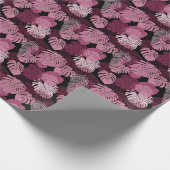 Dschungel lila Natur Blumenmuster Geschenkpapier (Ecke)