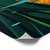 Dschungel Lioness Reflection - Vibranntes Wasser K Poster (Ecke)