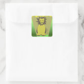 Dschungel Löwe Quadratischer Aufkleber (Tasche)