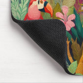 Dschungel-Mauspad – Leopard, Papagei, Tukan & Affe Mousepad (Ecke)
