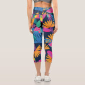 Dschungel-Mischmasch Capri Leggings (Rückseite)