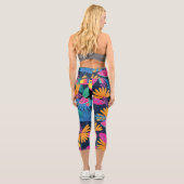 Dschungel-Mischmasch Capri Leggings (Rückseite)