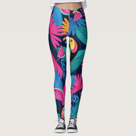 Dschungel-Mischmasch Leggings (Vorderseite)