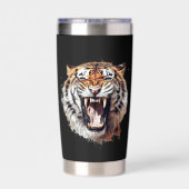 Dschungel mit coolem Tiger Thermobecher (Rückseite)