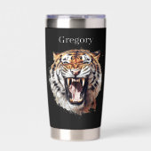 Dschungel mit coolem Tiger Thermobecher (Vorderseite)