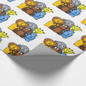 Dschungel oder Zootiere - Geschenkwrap Geschenkpapier (Ecke)