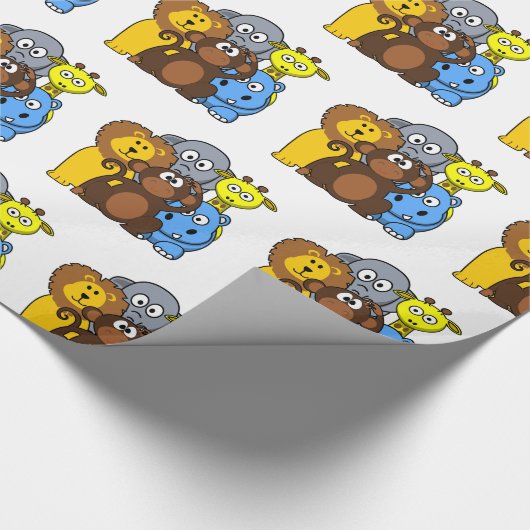 Dschungel oder Zootiere - Geschenkwrap Geschenkpapier (Ecke)