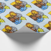 Dschungel oder Zootiere - Geschenkwrap Geschenkpapier (Ecke)