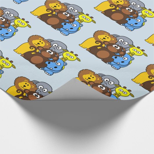 Dschungel oder Zootiere - Geschenkwrap Geschenkpapier (Ecke)