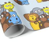 Dschungel oder Zootiere - Geschenkwrap Geschenkpapier (Rolleneckpunkt)