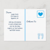 Dschungel oder Zootiere Themed Baby Dusche Einladungspostkarte (Rückseite)