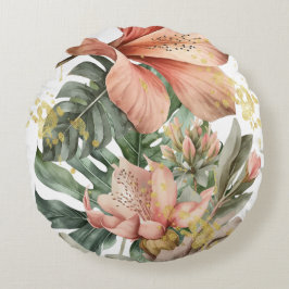Dschungel-Orchid-Blume Rundes Kissen