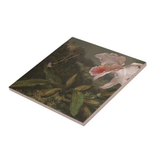 Dschungel-Orchideen und Kolibris Fliese (Seite)