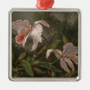 Dschungel-Orchideen und Kolibris Ornament Aus Metall