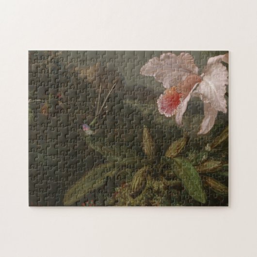 Dschungel-Orchideen und Kolibris Puzzle (Horizontal)