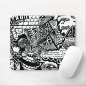 Dschungel-Ozean-Gekritzel Mousepad (Mit Mouse)