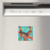 Dschungel Panther Original Abstrakt Kunst Magnet (In Situ (Geschirrspüler))