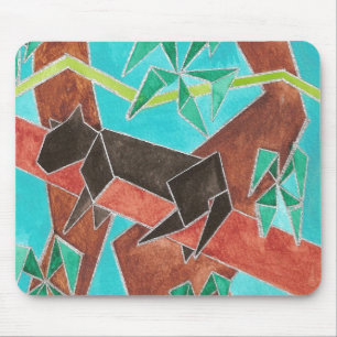 Dschungel Panther Original Abstrakt Kunst Mousepad