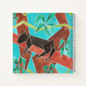 Dschungel Panther Original Abstrakt Kunst Notizblock (Rückseite)