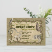 Dschungel-Party Einladung (Stehend Vorderseite)