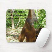 Dschungel-Primat-tierischer glücklicher Mousepad (Mit Mouse)