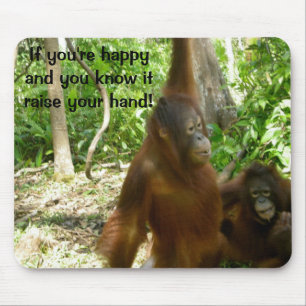 Dschungel-Primat-tierischer glücklicher Mousepad