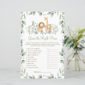 Dschungel rät euch das richtige Baby Duschspiel (Stehend Vorderseite)