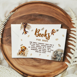 Dschungel-Safari-Baby-Shower-Buchwunsch Begleitkarte