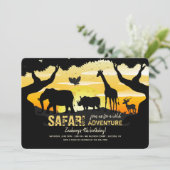 Dschungel-Safari-Einladung Einladung (Stehend Vorderseite)