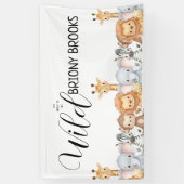 Dschungel-Safari "Es Wird Wild" Baby Shower Banner (Vertikal)