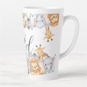 Dschungel-Safari "Es Wird Wild" Baby Shower Milchtasse (Rechts)