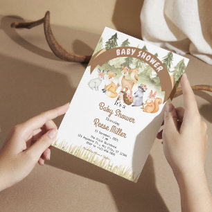 Dschungel-Safari-Grünzeug-Baby-Shower-Party Einladung