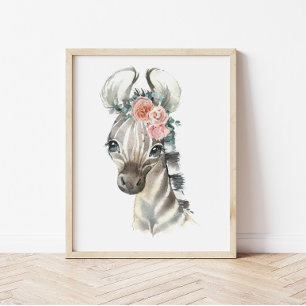 Dschungel-Safari-Tier-Kinderzimmer-Kunst, Wasserfa Poster