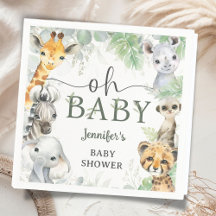 Dschungel-Safari-Tiere Baby Shower Oh Baby