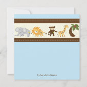 Dschungel-Safari-Tierjungen-Babyparty Einladung (Rückseite)